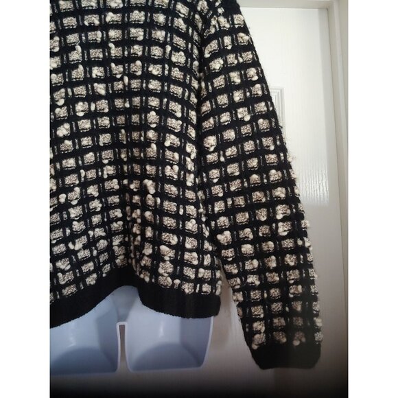 The Peruvian Connection Textured Bubble 3D Knit Wool Button Cardigan Old Money S - Picture 11 of 12